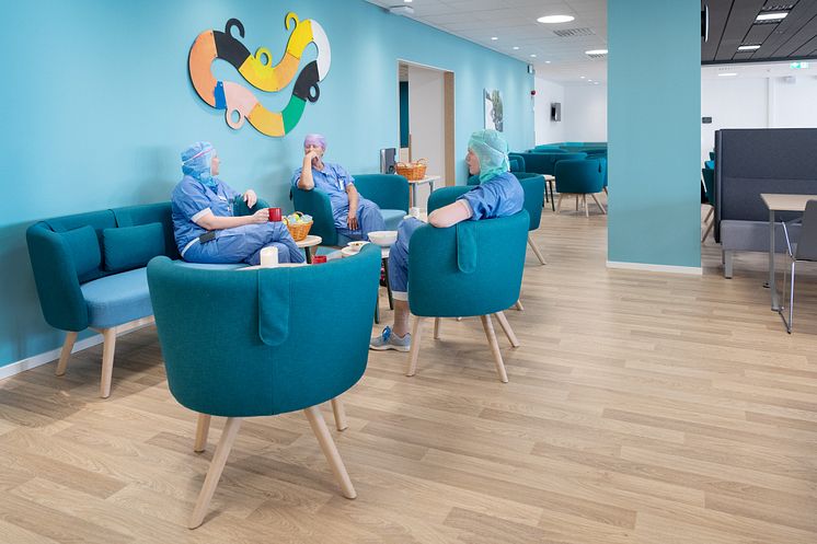 Operationspersonal i lounge_personalrum_Södersjukhuset