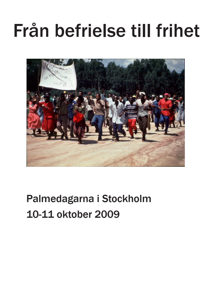 Sahlin och Sydafrikas vice president till Palmedagarna 2009 
