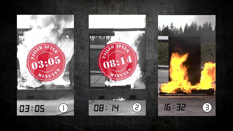 Se filmen som visar varför brandskåp enligt SS-EN 14470 bör användas för brandfarlig vara.