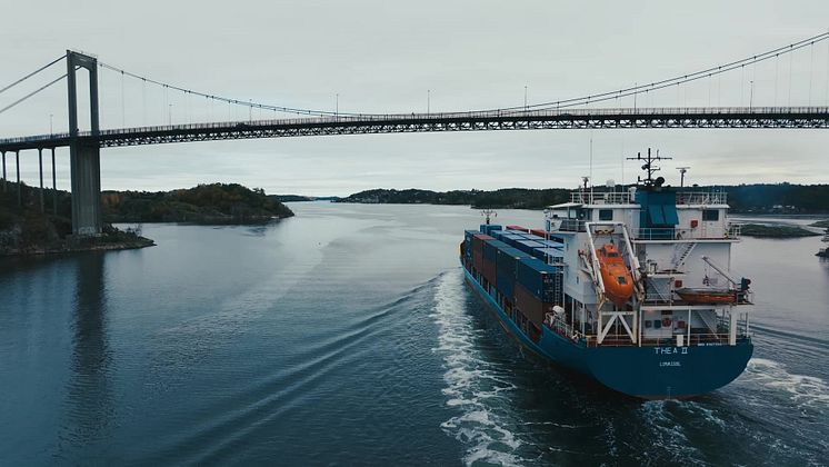 First container delivery at port of Arendal, 23.10.23