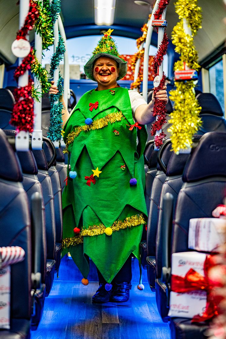 Julie Richardson - Go North East Most Festive Bus Driver - Christmas Tree