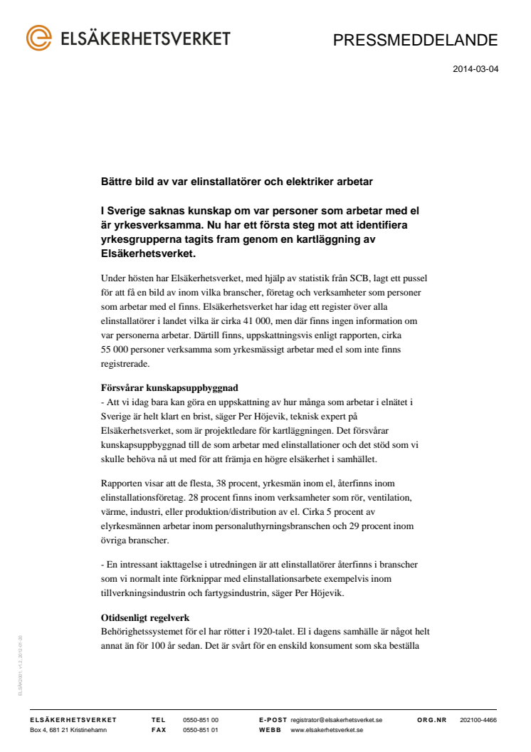 Bättre bild av var elinstallatörer och elektriker arbetar