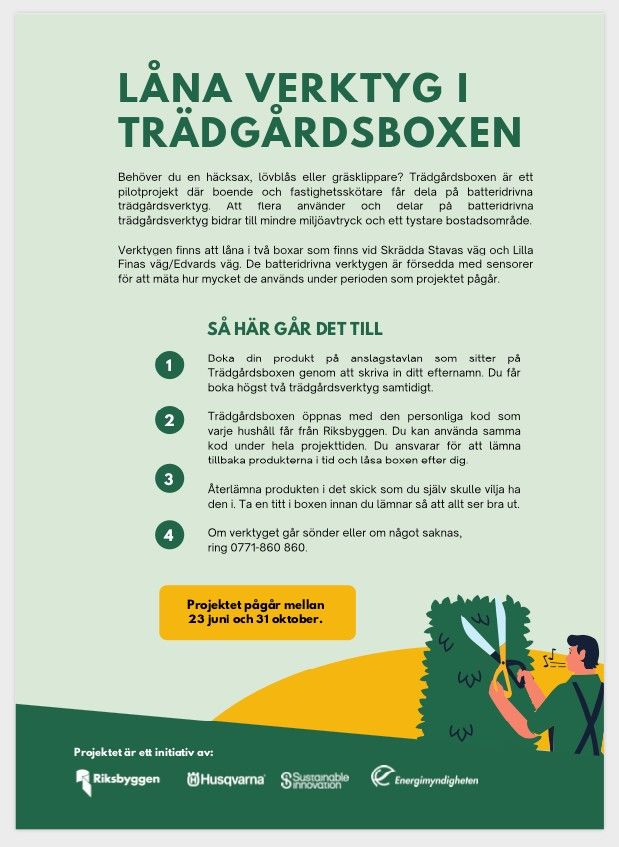 Informationsblad Trädgårdsbox