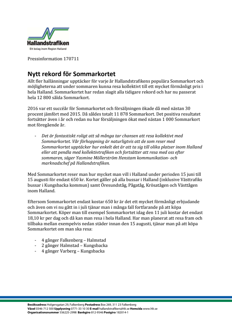 Nytt rekord för Sommarkortet