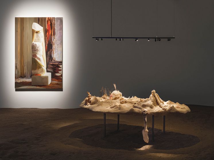 Sara-Vide Ericson och Tilda Lovell, installationsvy Bonniers Konsthall, 2023