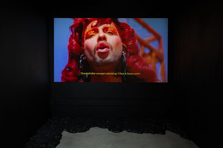 Brandon Gercara, Playback de la pensée kwir, vue d'exposition Make a space for my body.