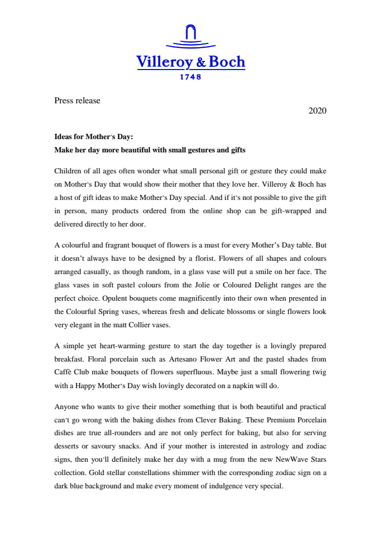 ​Ideas for Mother’s Day: Make her day more beautiful with small gestures and gifts