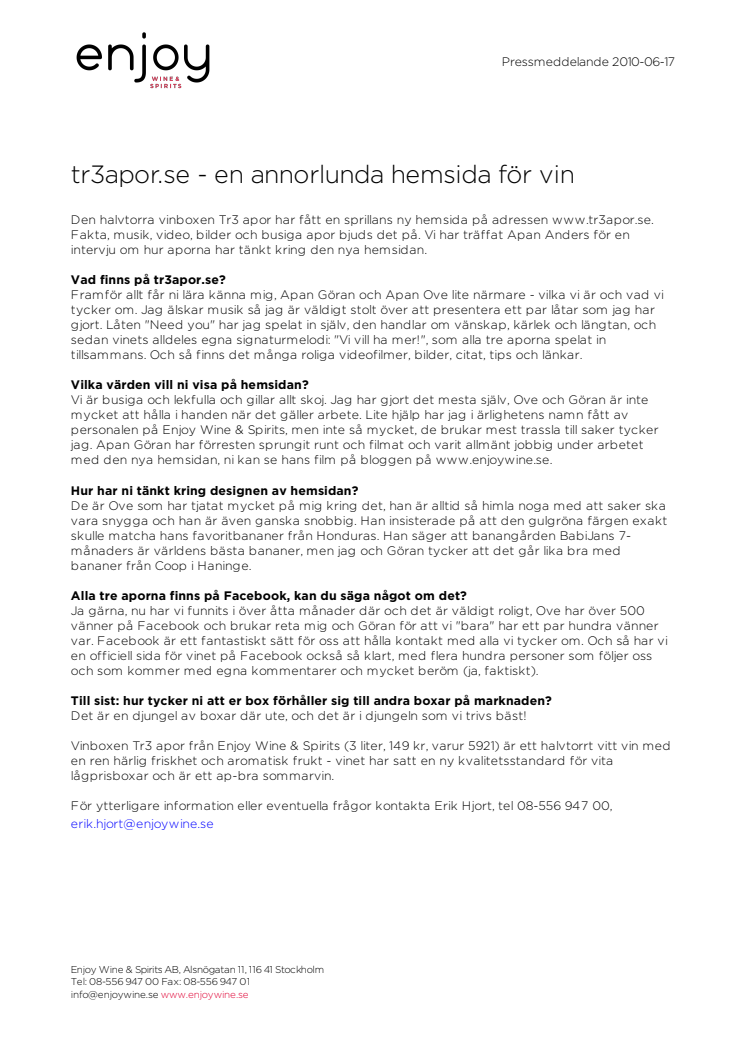 tr3apor.se - ny annorlunda hemsida för vin