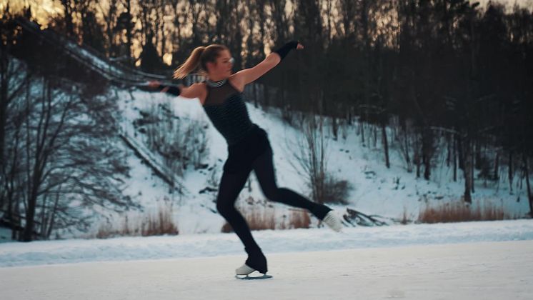 Skating at Lake Laduviken
