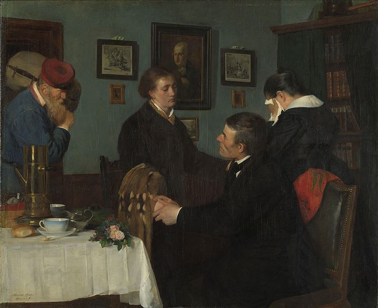 Harriet Backer, «The Farewell», 1878