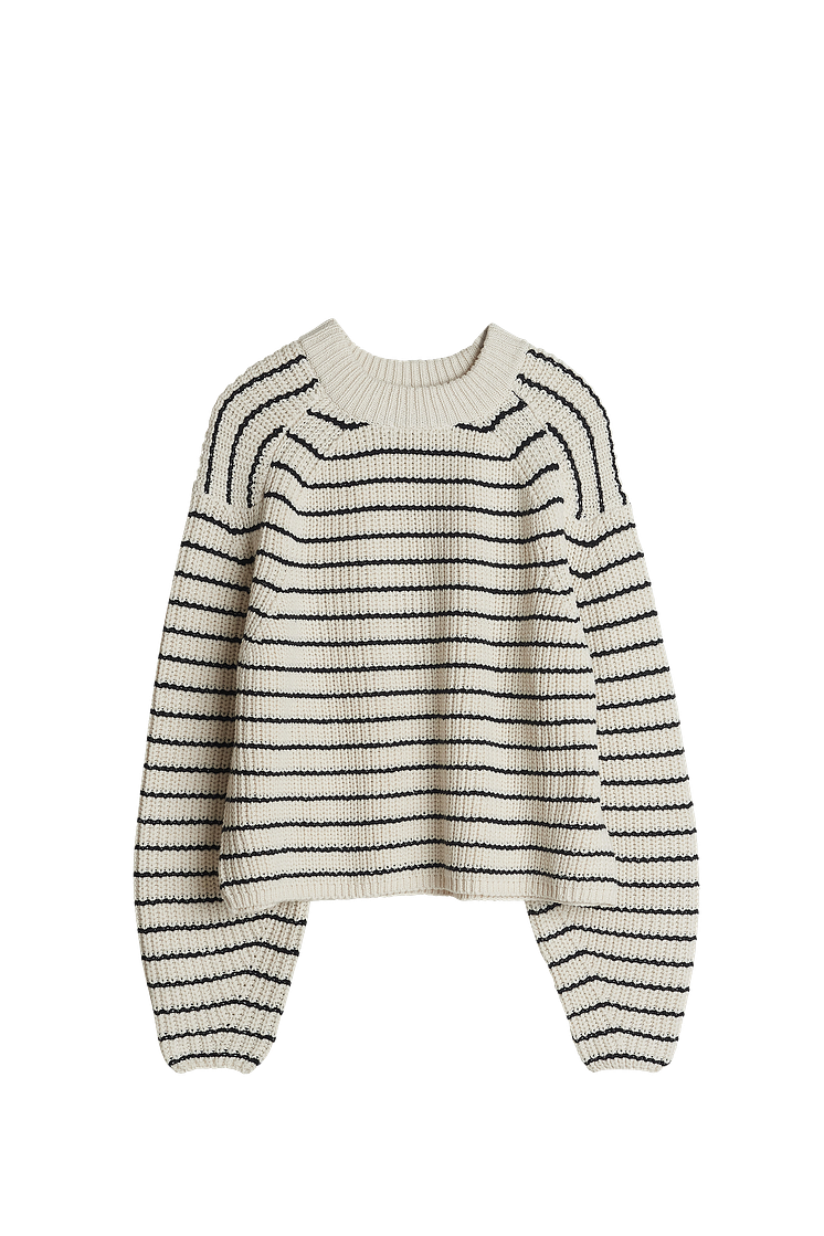 Bev knitted sweater - Black stripe