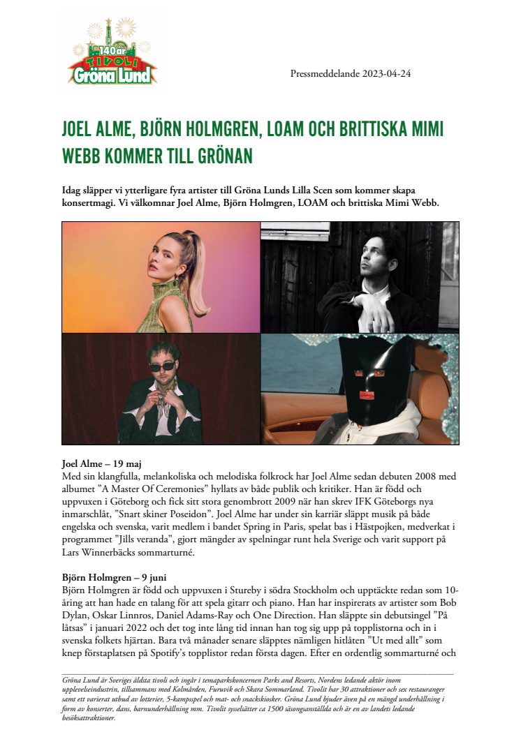 Joel Alme, Björn Holmgren, LOAM och brittiska Mimi Webb kommer till Grönan.pdf