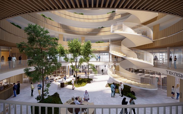 Forskaren atriumvy Bild Vectura & 3XN