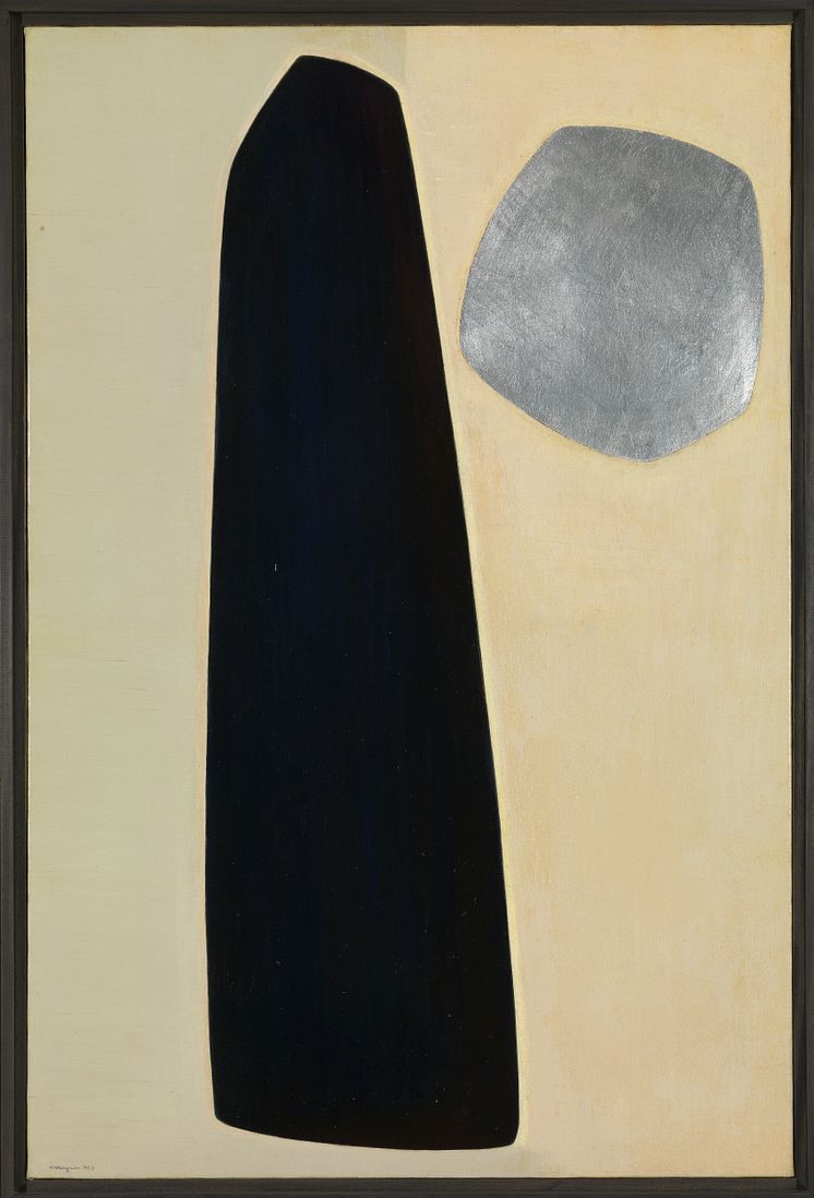 Anna-Eva Bergman, No 2-1953, Stele avec lune, 1953 © Bergman, Anna-Eva, Photo National Museum Borre Hostland.jpg
