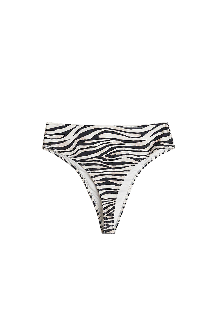 Tamila high waist bikini string - zebra