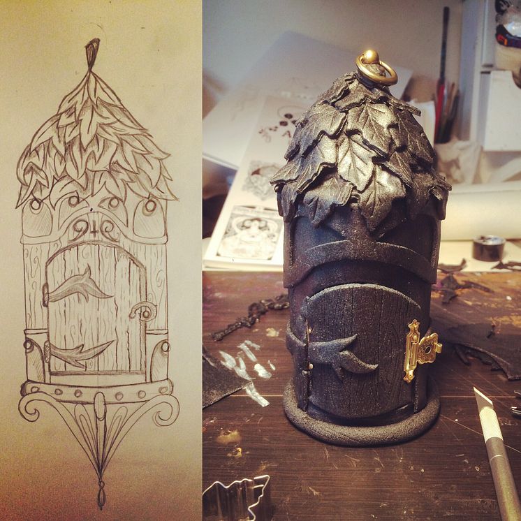 Kelly Colbell Heyl skapar detaljer till ett skogsrå i Cosplay <3 folktroväsen.