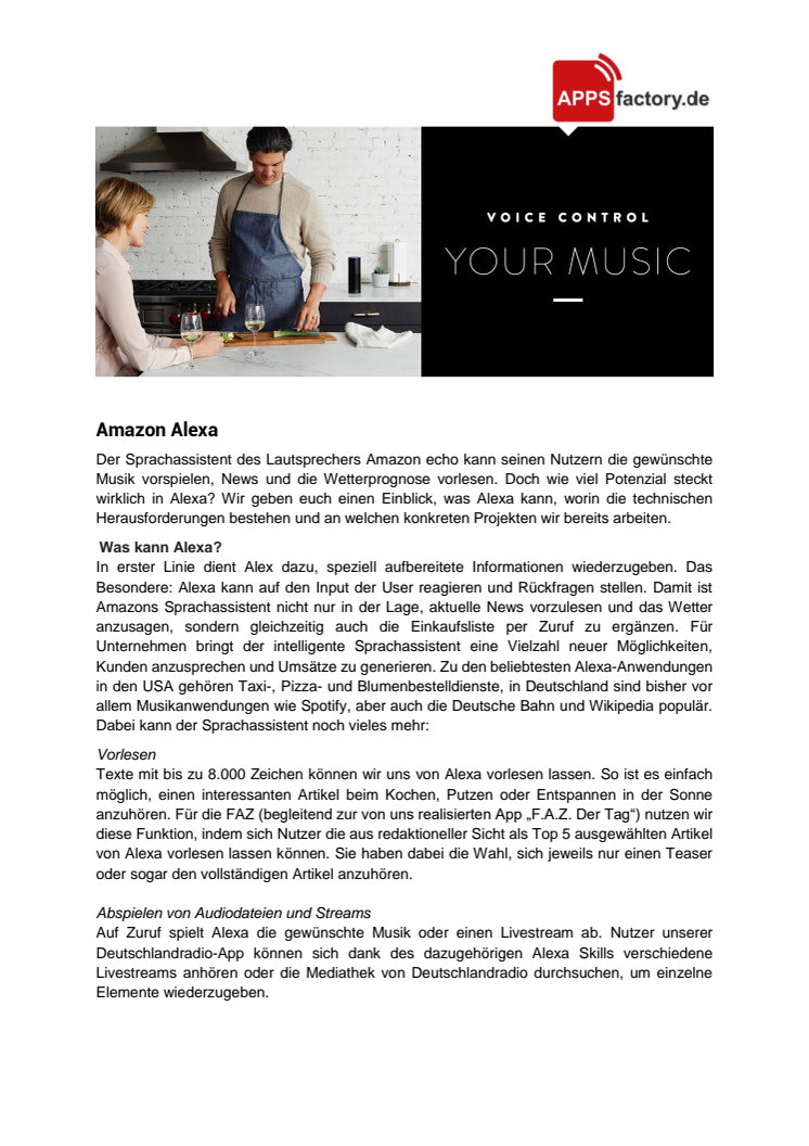 Factsheet zum Thema Alexa