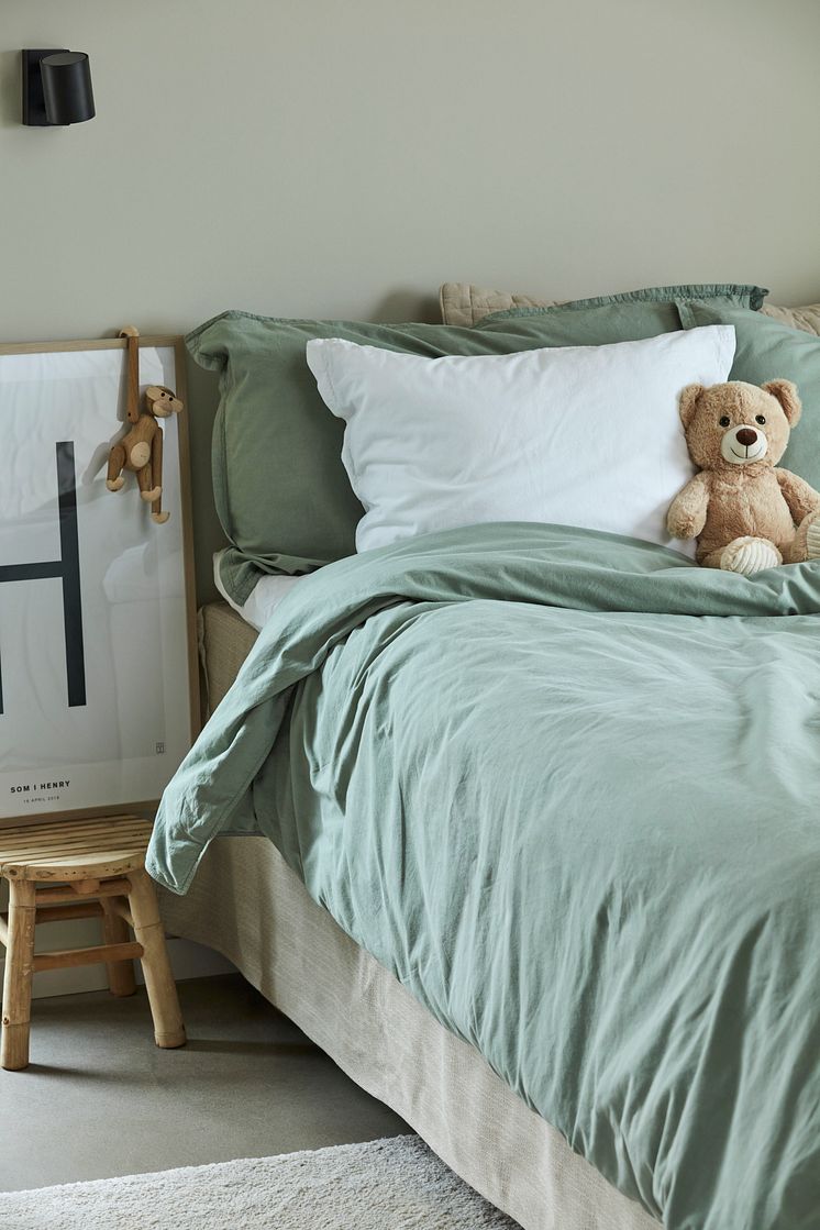 917419 Vintage wash green bedset