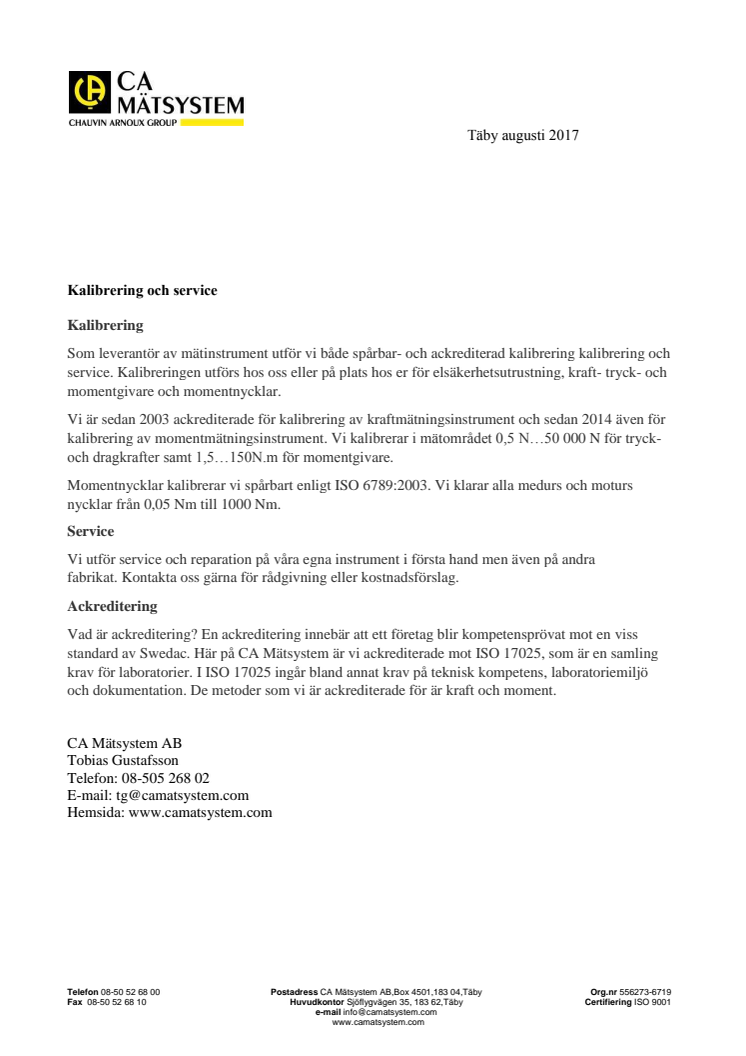 Kalibreringsdags!