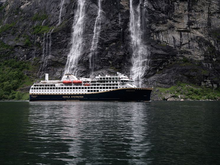 Havila Castor in the Geirangerfjord