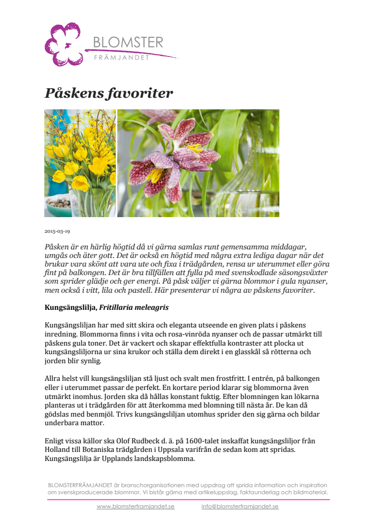 ​Påskens favoriter