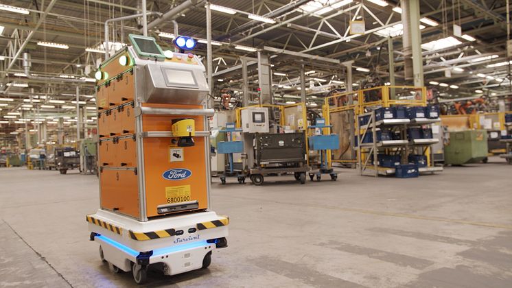 Selbstfahrender Roboter in der Produktion