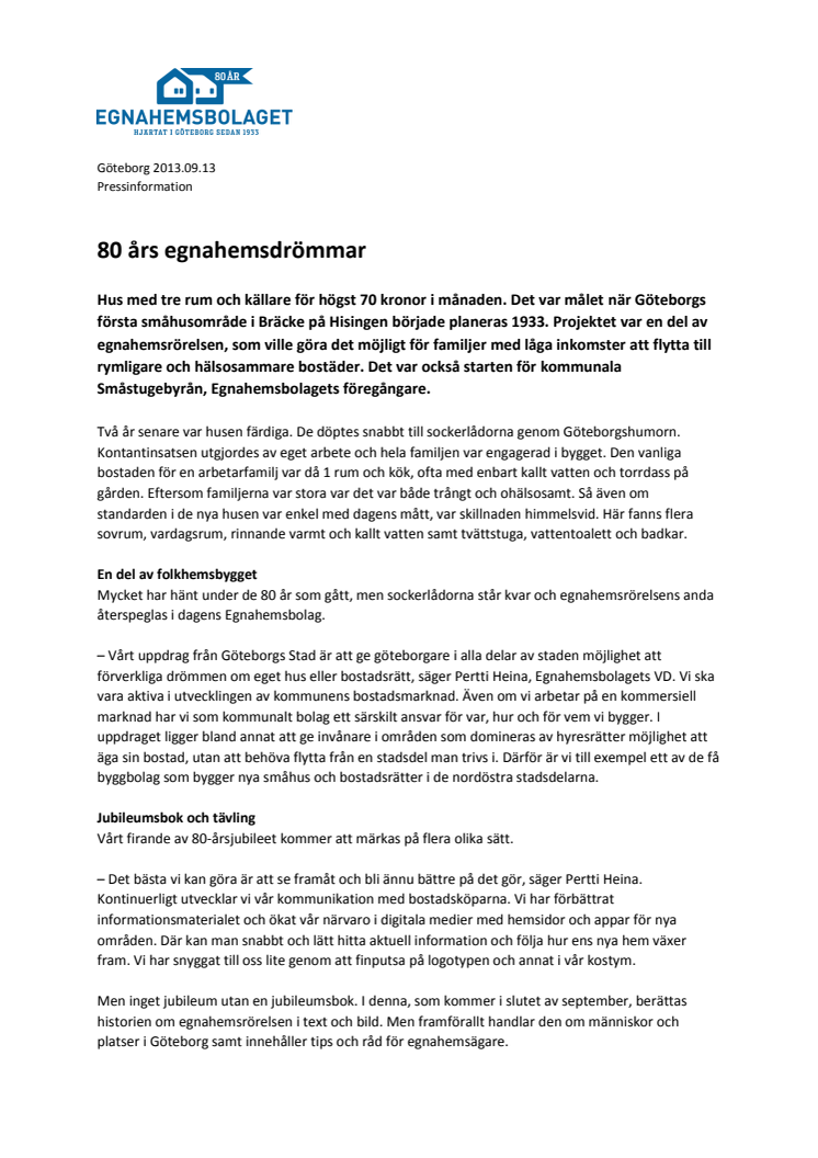 80 års egnahemsdrömmar
