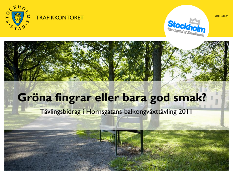 Pressinbjudan: prisutdelning till vinnare i årets balkongtävling för Hornsgatan
