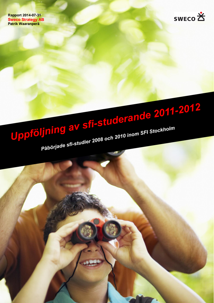 Rapport, uppföljning av sfi-studerande