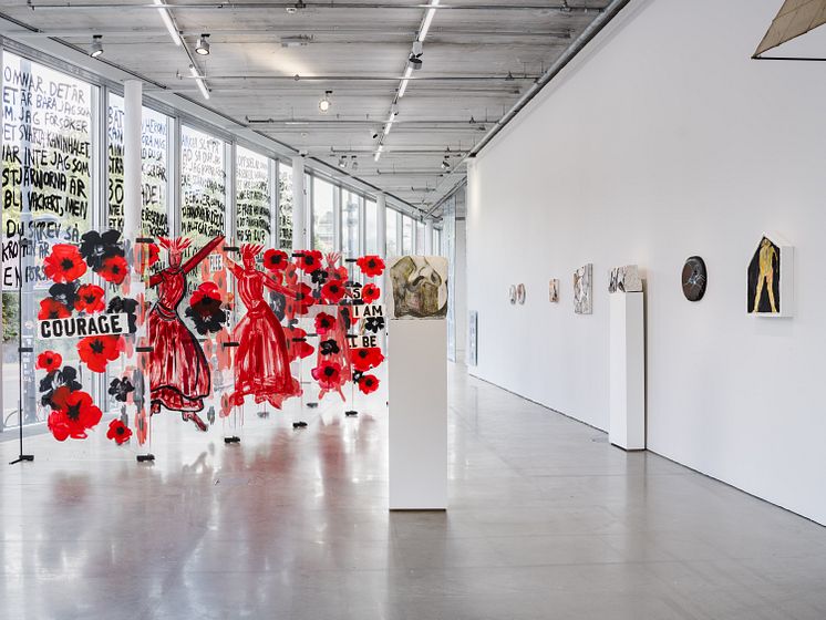 Installationsvy från utställningen Playa! på Bonniers Konsthall