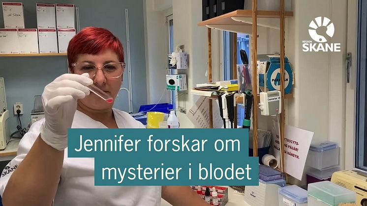 Jennifer forskar om mysterier inom blod