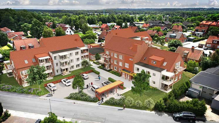 Bonum Brf Trädgården vy översikt