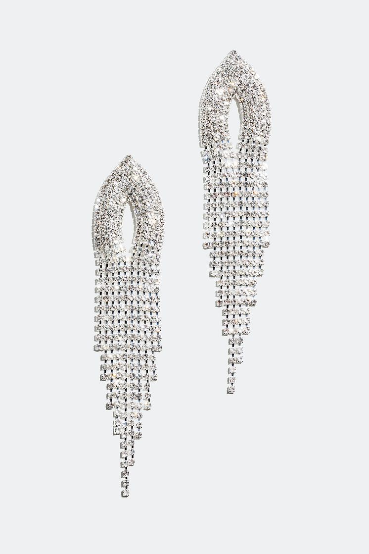 Earrings with rhinestones