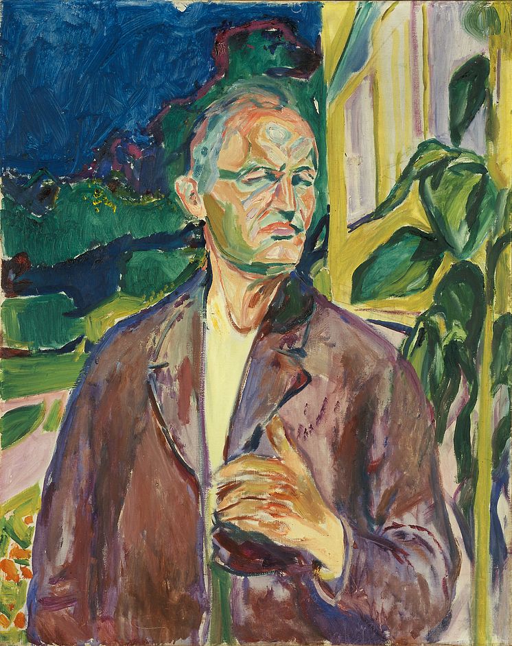 Edvard Munch: Selvportrett foran husveggen, 1926, Munch-museet, Oslo © Munch-museet / Munch-Ellingsen Group / BONO, Oslo 2013 Photo: © Munch-museet
