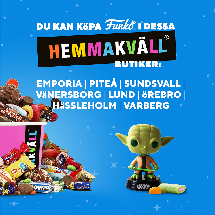 FUNKO till åtta utvalda Hemmakväll butiker under vecka 30 2019