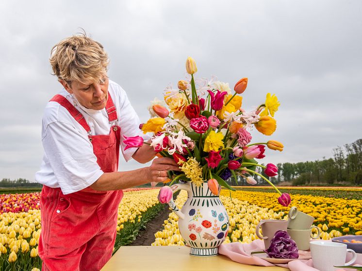 Tulpandukning med inspiration av tulpanfält 
