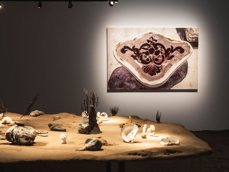 Sara-Vide Ericson och Tilda Lovell, Installationsvy Bonniers Konsthall, 2023
