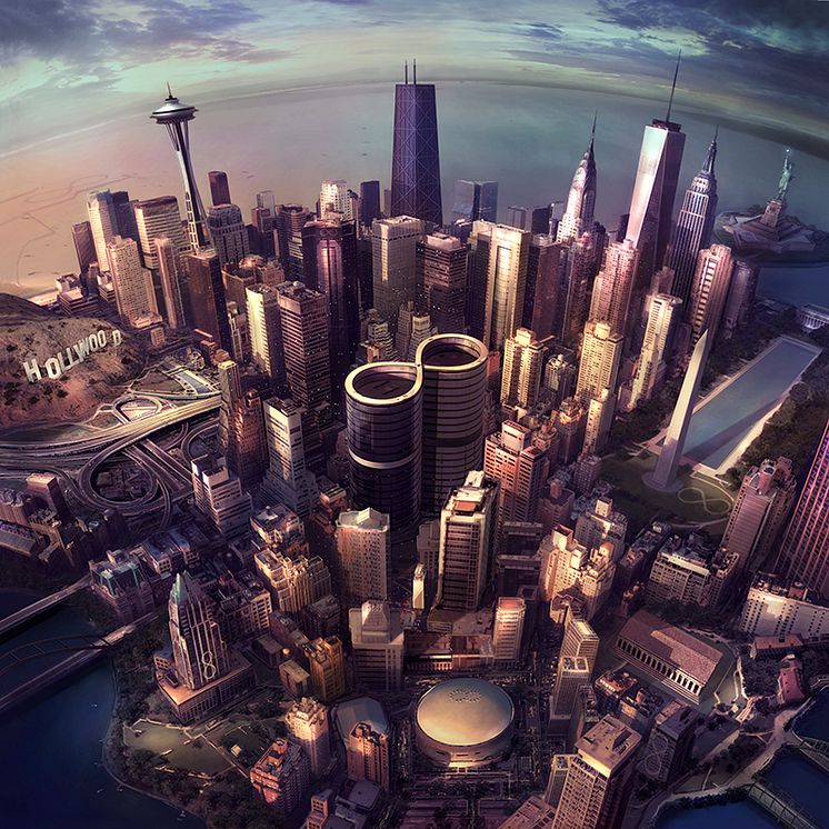 Foo Fighters "Sonic highways" - omslag 