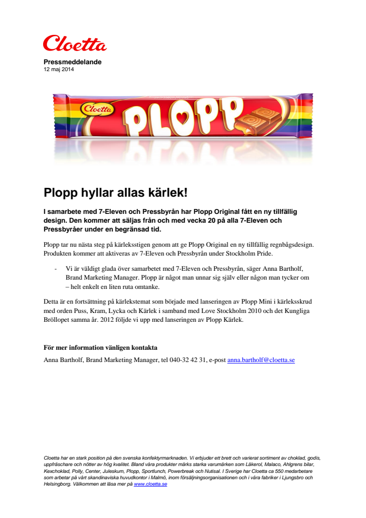 Plopp hyllar allas kärlek!