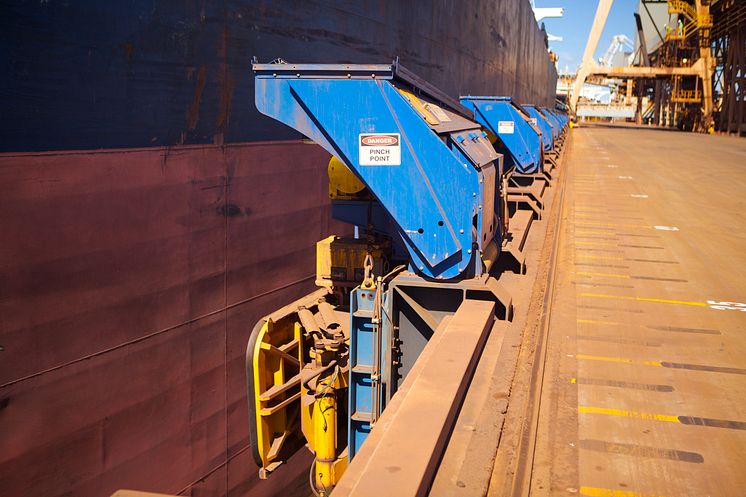 Cavotec MoorMaster MM200B units at an iron ore handling facility at Port Hedland, Australia. 