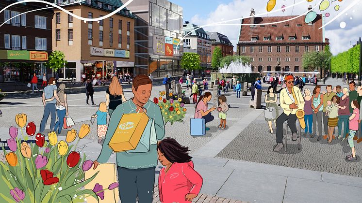 Drömmen om Borås visionsbild 2013_Stora torget