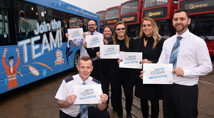 Go North East has 90 positions to fill within driver and engineering roles