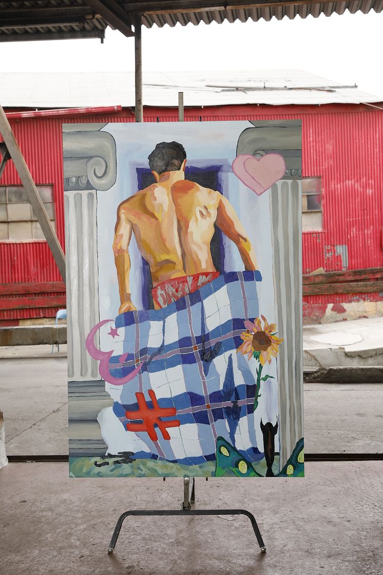 Alex Chaves, Standing Figure, 2019. Olja på duk. LA Dreams 2