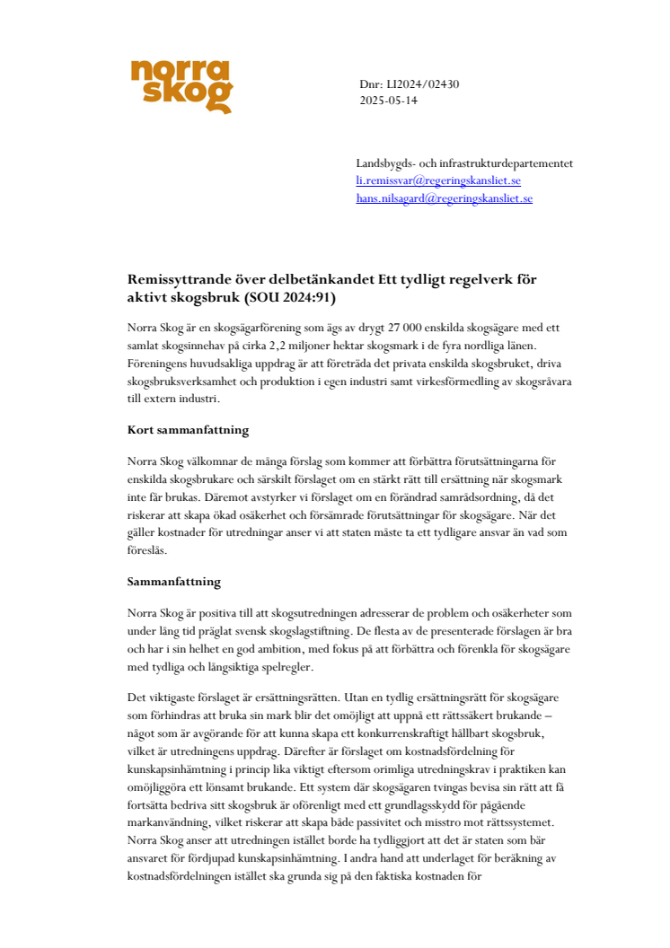 Norra Skogs remissyttrande Skogsutredningens delbetänkande.pdf