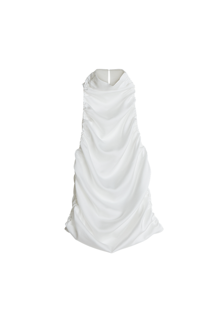 danni halterneck top - white