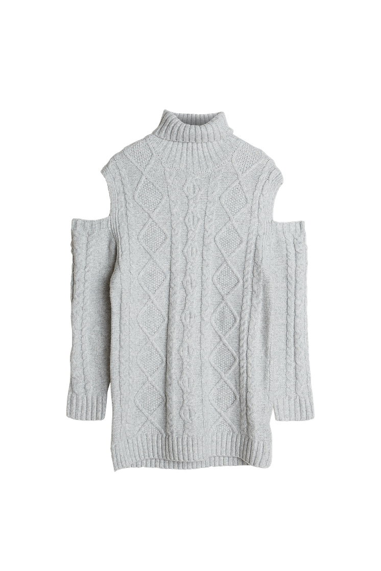 Chris knitted tunic - Lt grey melange