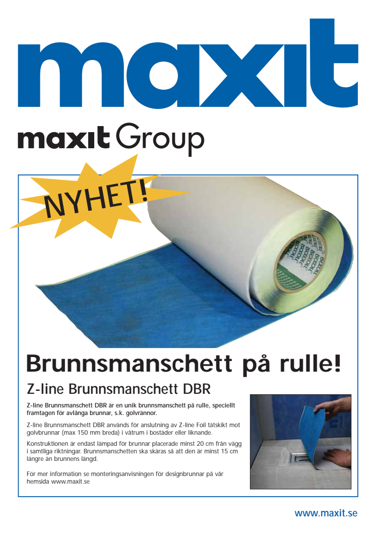 Brunnsmanschett på rulle!