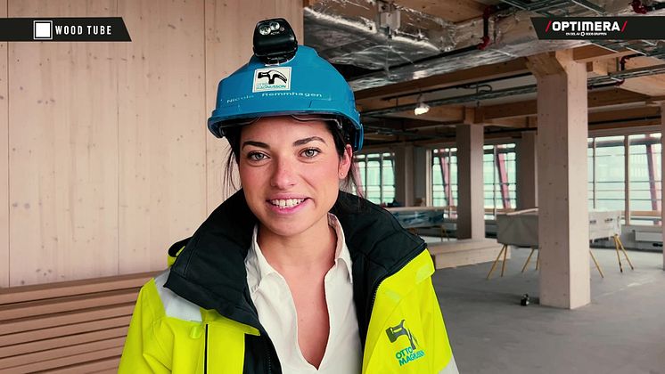 Optimera levererar Wood Tube-reglar till Fyrtornet – Sveriges högsta kontorshus i trä.