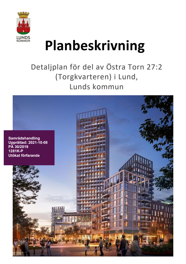 Planbeskrivning för Torgkvarteren i Brunnshög