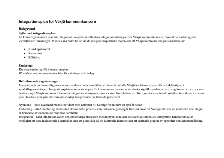 Integrationsplan